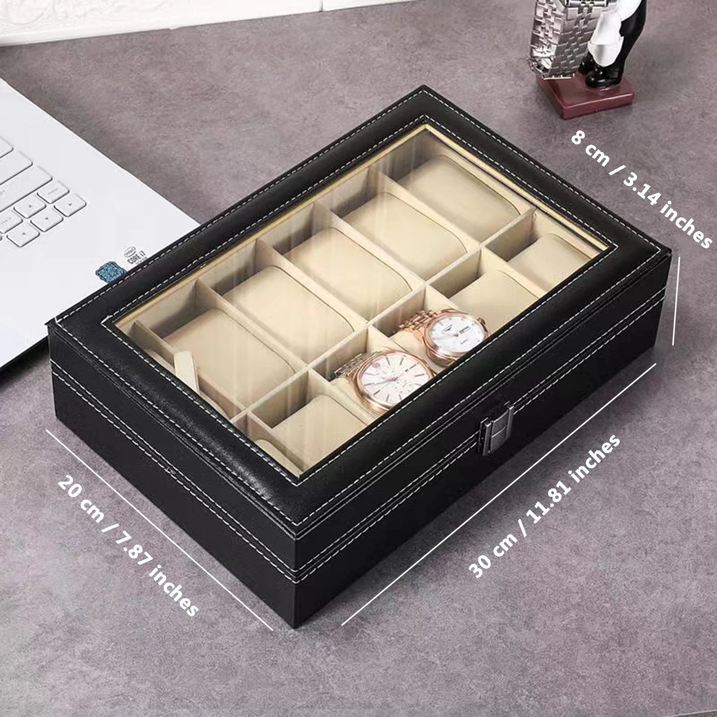 Caja de almacenamiento y presentación Lnofxas - hasta 12 ranuras